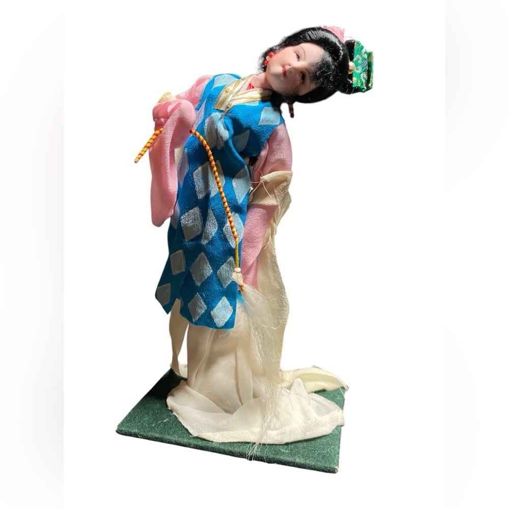 3/$18 Vintage Geisha Doll or Figure on Stand- 8.5” Tall